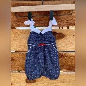 ADORABLE Janie & Jack baby girl one piece. Looks like‎ vintage sailor! 3-6mos